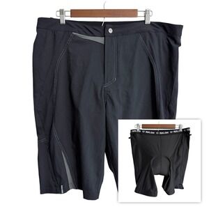 NEW Pearl Izumi Canyon cycling shorts men's XL black detachable padded liner set